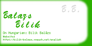 balazs bilik business card
